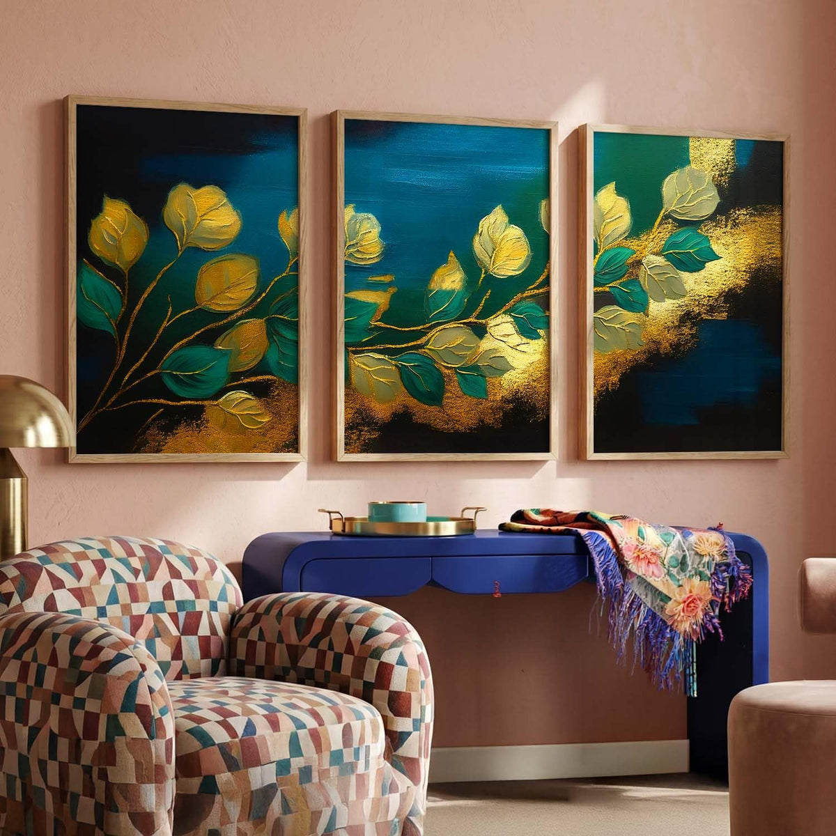 Painting for Wall Decoration - Modern Art Wall Decor Framed Painting for Living Room Bedroom - Framed Wall Posters/Paintings with Frame Set of 3 (Art 11, 10x13 inch)