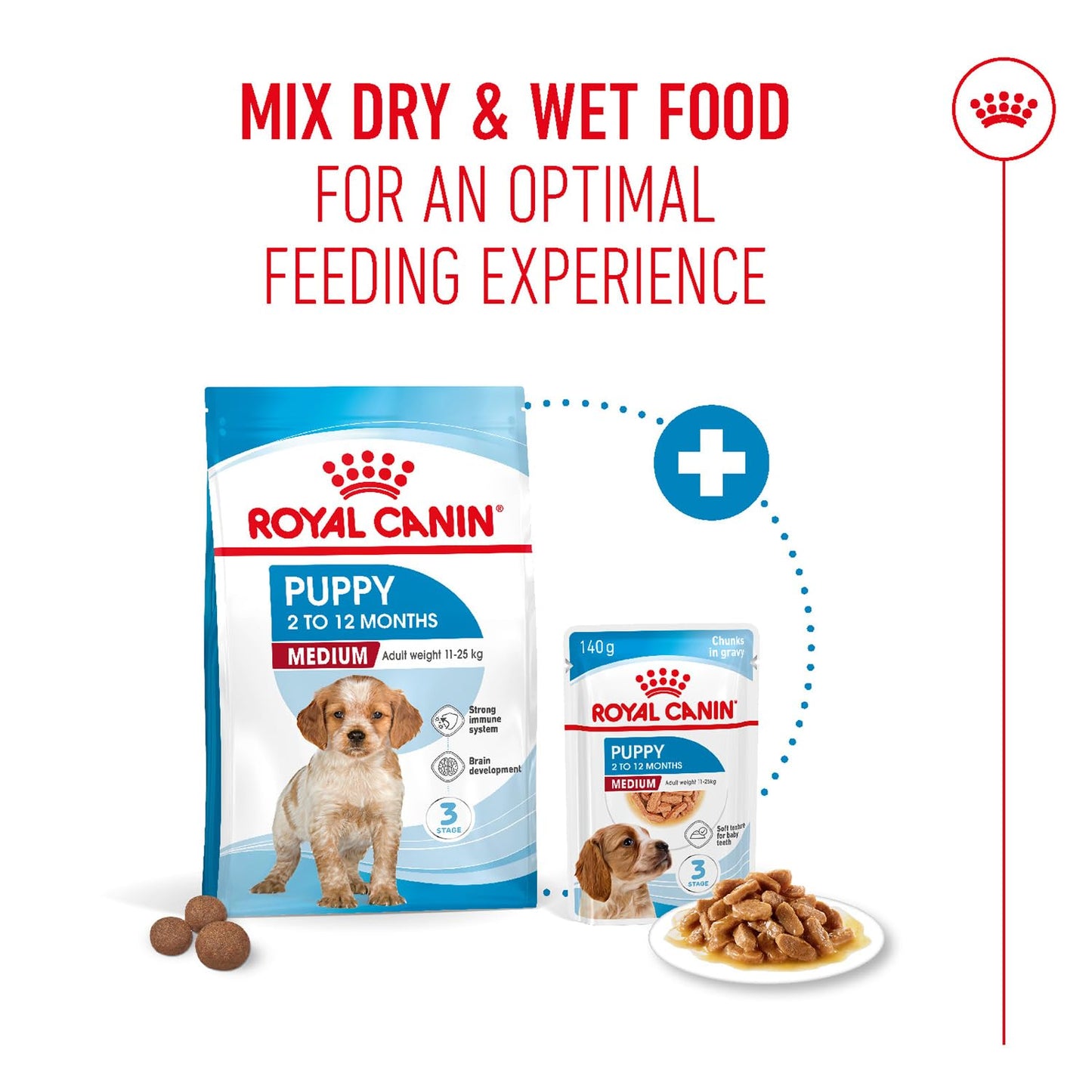 Royal Canin Medium Puppy, Dry Food, 1 kg | Supports Digestion And Immunity With Short Growth And High Energy Content