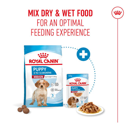 Royal Canin Medium Puppy, Dry Food, 1 kg | Supports Digestion And Immunity With Short Growth And High Energy Content