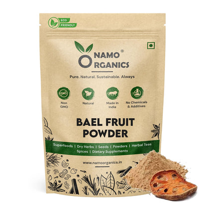 Namo Organics - Bael Fruit Powder 400g | Aegle Marmelos | Bilva Fruit Supports Healthy Bowel Functions