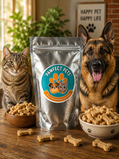 Pawfect Pets Premium Dog Treats Biscuits (1kg) | Real Chicken Flavour | Remove Plaque & Tartar Build-up | Vitamins & Minerals | Promotes Lustrous Coat