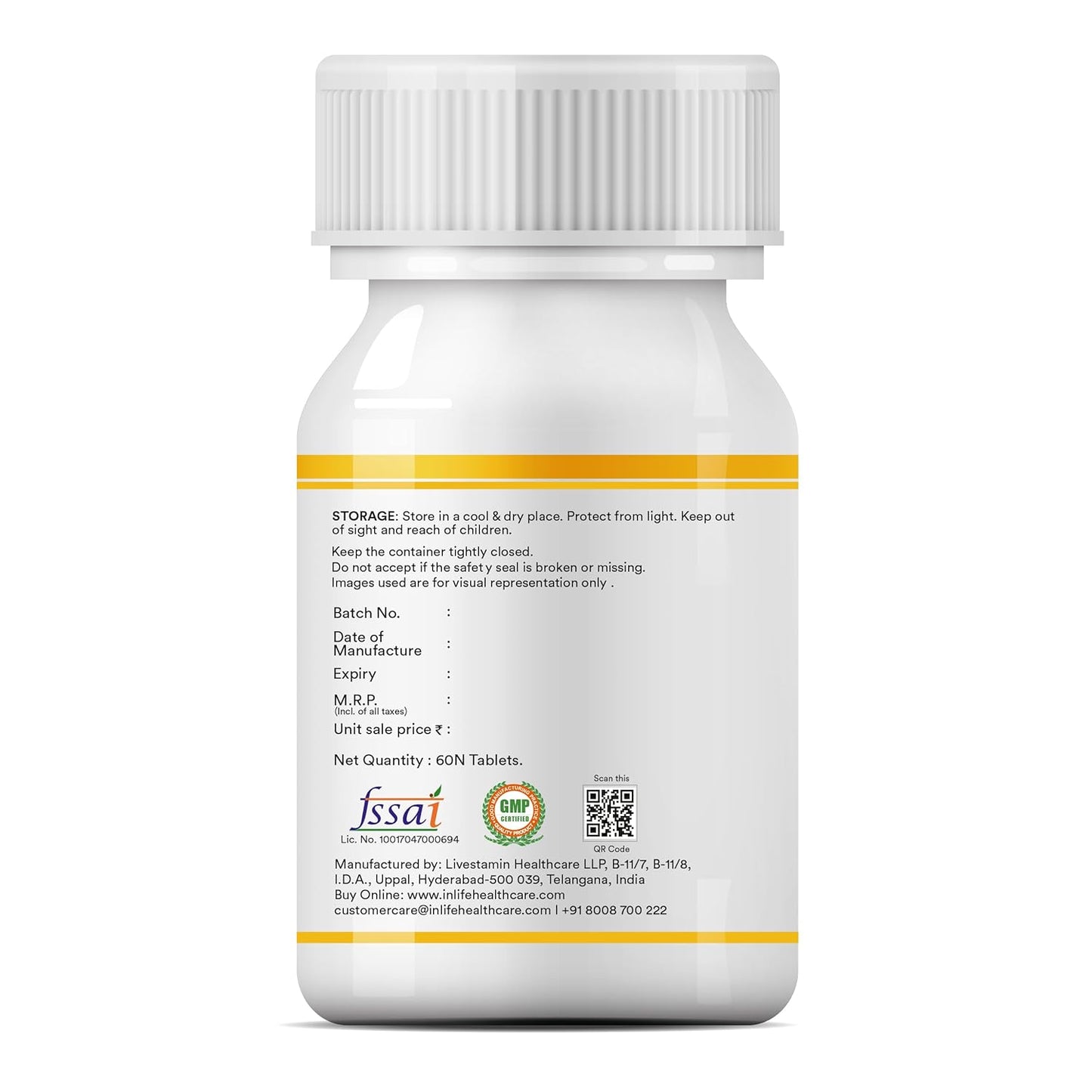 INLIFE Glucosamine Tablets for Joints with Chondroitin MSM Collagen Type II, Hyaluronic Acid, Vitamin D3 | Enriched with Boswellia, Rosehip, Curcumin | Knee Bone Cartilage Supplement - 60 Tablets