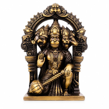 Panchmukhi Hanuman Idol for Home Decor & Puja, Decorative Lord Hanuman Murti for Office Desk, Temple