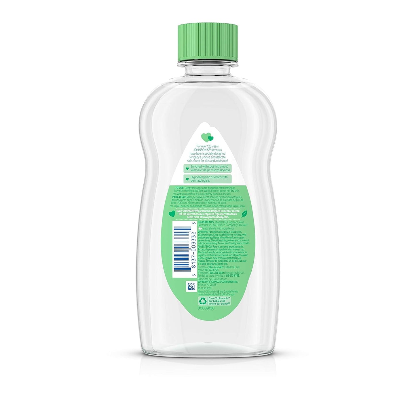Johnsons Baby Oil 414ml 003332 - Pack of 1, 414ML