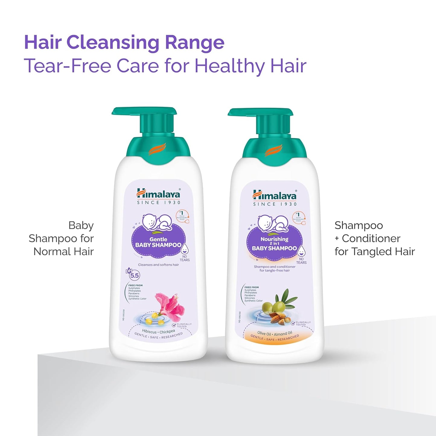 Himalaya Gentle Baby Shampoo 400ml with Hibiscus, Chickpea | No Tears | pH 5.5 | No.1 Doctor Recommended Brand | Cleanses, Softens & Nourishes hair | Safe for Newborns | Hypoallergenic