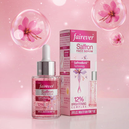 Fairever Saffron Face Serum | 12% Brightening Complex | Niacinamide, Alpha Arbutin & SaffronBurst | Reduces Dark Spots & Pigmentation | For All Skin Types | 30ml