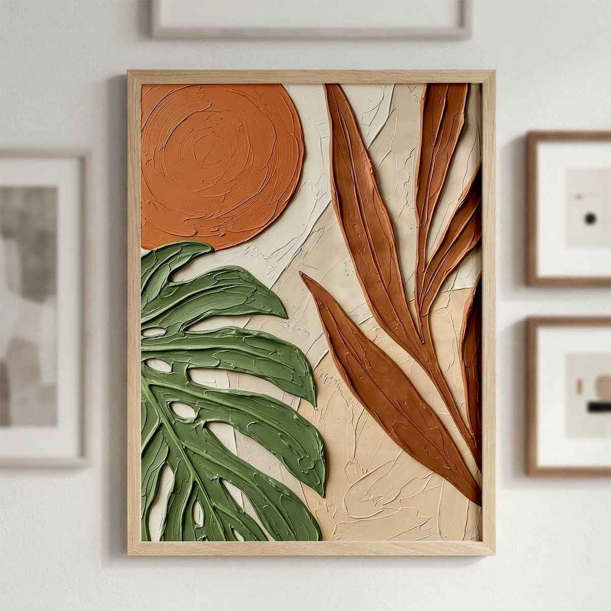 Aesthetic Botanical Art Home Decoration Painting | Boho Paintings With Frame For Living Room Bed Room Hotel Wall Decor Digital Reprint (19x25 inch)