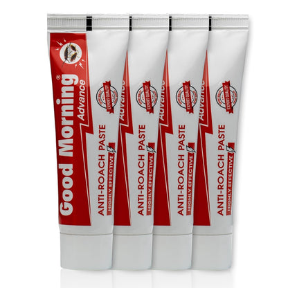 Good Morning Anti Roach Paste Cockroach Killer Gel 180g | Powerful Roach Control Formula | Fast-Acting Gel Bait to Eliminate Cockroaches from Kitchens, Cabinets & Corners | Safe, Effective & Easy to Apply (Pack of 4)