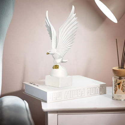 Resin Big Eagle Statue for Home and Office Decor | Aesthetic Showpiece and Decorative Sculpture | 6X6X25 CM
