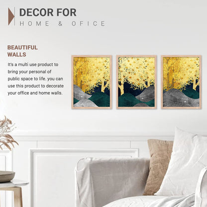 Modern Wall Art framed Painting for Wall Decoration - Wall Paintings for Living Room, Bedroom - Big Size Wall Painting Set of 3 (Art 3, 10x13 inch)