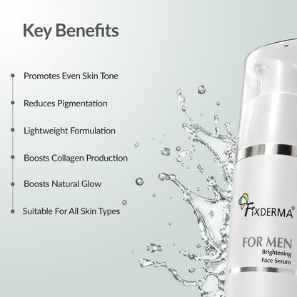 Fixderma Brightening Face Serum for Men |Vitamin C & Alpha Arbutin Serum- 30ml