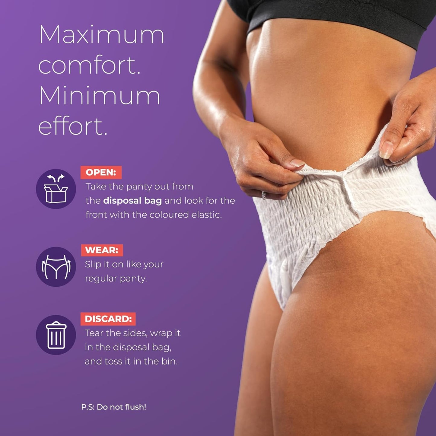 Nua 360° Comfort Period Panties (M-L) | Pack of 5 | Ultra-Absorbent | Zero Irritation | 4X Comfort | for Heavy Flow | No rashes | Leakproof | Seamless | 100% Toxic-Free, Dermatologically Tested