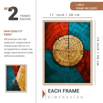 Aesthetic Art Home Decoration Painting | Paintings With Frame For Living Room Bed Room Hotel Wall Decor Digital Reprint Set of 4