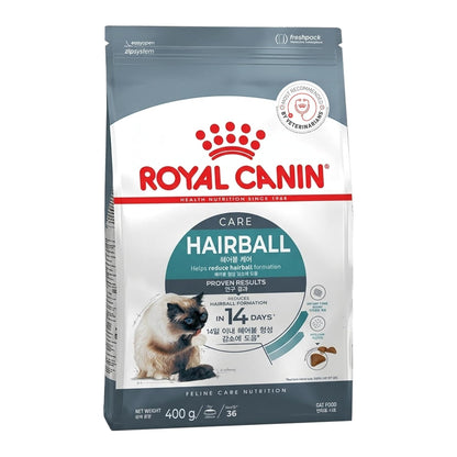 Royal Canin Hairball Care for Cats, 400 Grams, Dry Food, Dietary Fiber Blend, Provides 2X Hair Excretion, Proven Results in 14 Days