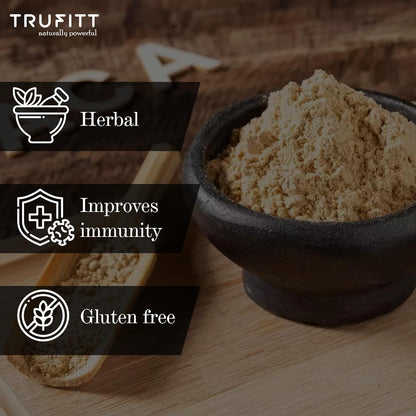 Trufitt Peruvian Yellow Maca Root Powder, Organic Herbal Supplement | Improves Energy And Stamina | Good For Men And Women - 100 GMS