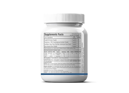 Supplement container with label on a white background