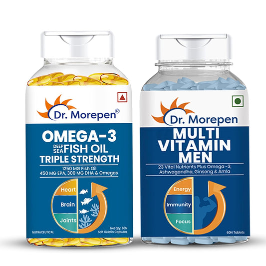 Dr. Morepen Multivitamin Men & Omega 3 Triple Strength - Softgel