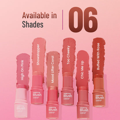 Swiss Beauty Cheek It Up Blush for Cheeks|Lumi-Matte Finish | Lightweight | Easily Blendable | With Jojoba Oil | Shade- High on Pink, 8g