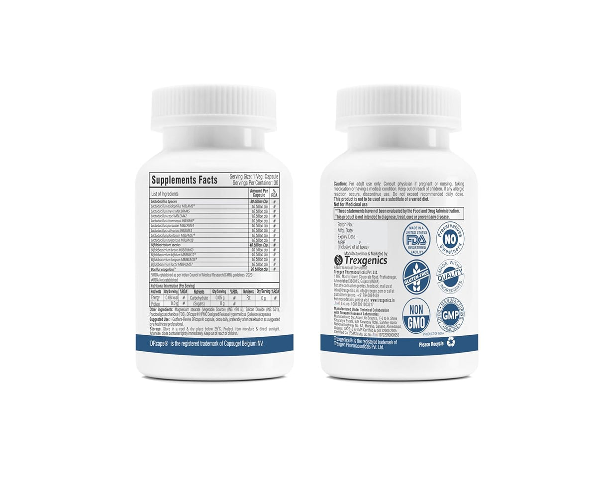 Two supplement bottles with labels on a white background