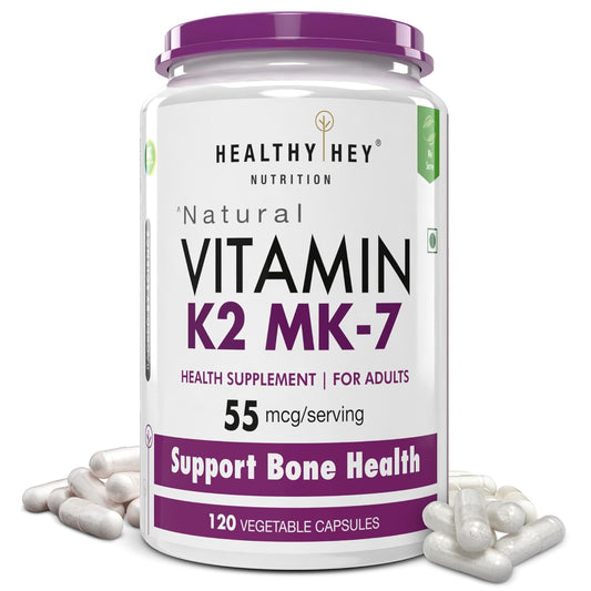 Vitamin K2 MK-7 supplement container with white background