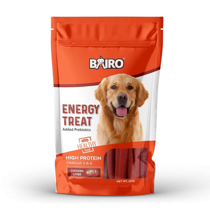 BAIRO Energy with Real Chicken and Liver A Complete Protein Treat for All Breed Adult Dogs,125 g