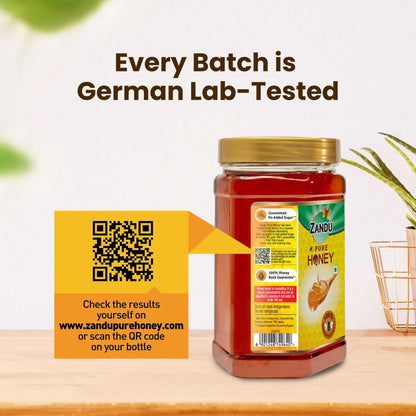 Zandu Pure Honey || 100% Pure || No Added Sugar & Adulteration, 1KG