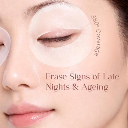 Seoulskin 360° Hydro Eye Patches | Brightens Dark Circles, Smooths Fine Lines & Reduces Puffiness | With Niacinamide, Rice Water & Vitamin C | 40 Patches