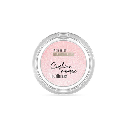 Swiss Beauty Select Cushion Mousse Highlighter| Lit-From-Within Finish | Glowy & Dewy Skin | Enriched With Nourishing Macadamia Oil | Four Gorgeous Shades | Shade-2. Pink Frost, 10g