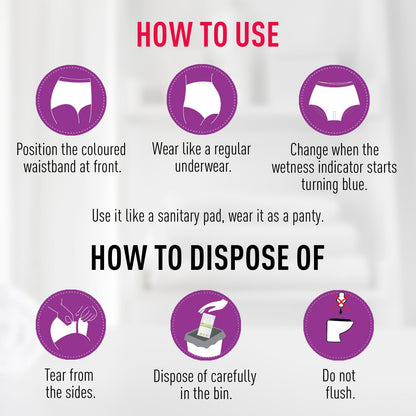 Sirona Disposable Period Panties for Women | L – XL | 360° Sanitary Protection for Heavy Flow & Sirona Period Made Easy Tampons - 20 Piece | For Heavy Flow