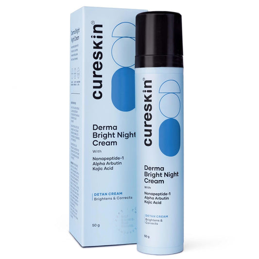Cureskin Derma Bright Night Cream with packaging on a white background