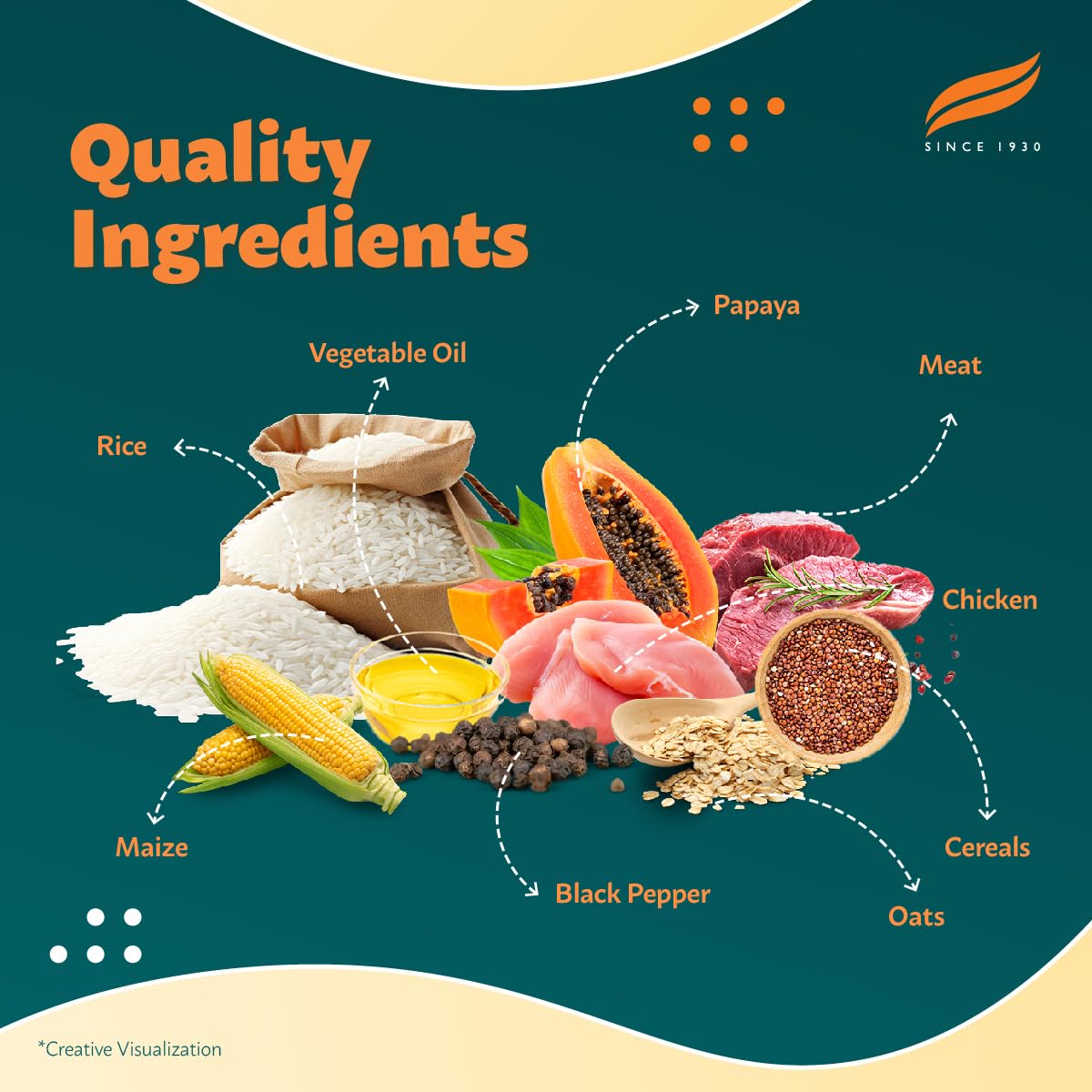 Himalaya Healthy PET Food for Puppies | Chicken & Rice | 1.2kg | Complete & Balanced Nutrition with Black Pepper, Oats & Papaya