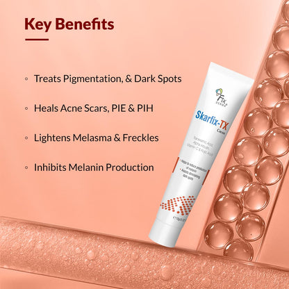 Fixderma Tranexamic Acid + 2% Kojic Acid + 1% Arbutin SKARFIX -TX Face Cream | Pigmentation Removal Cream | Kojic Acid | Uneven Skin Tone - 15 gm (Pack of 1)