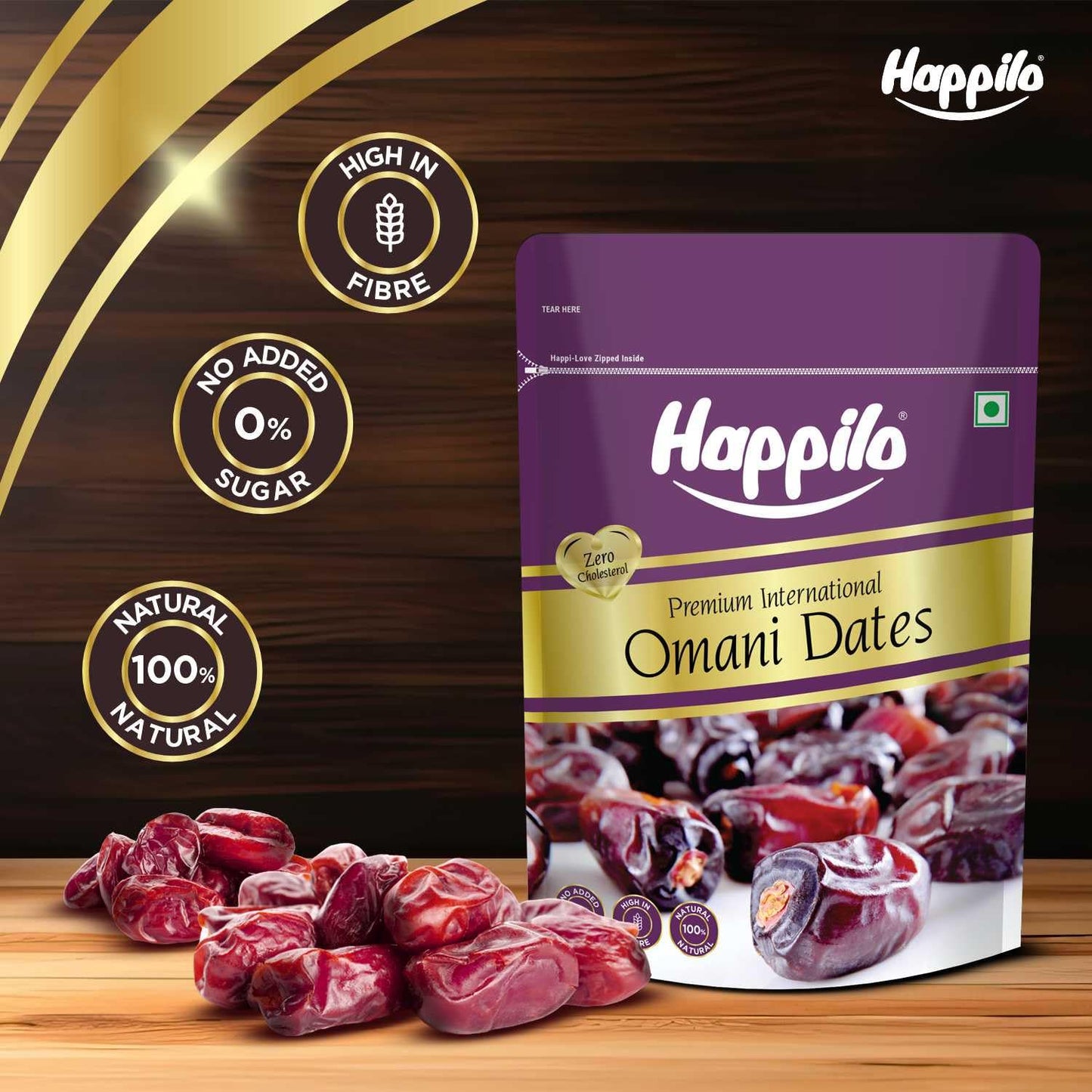Happilo Premium International Omani Dates 680g | Healthy snacks, Dry fruits, Khajoor, Khajur, Nutritious| Rich in Vitamins & Minerals | Natural Sweetener