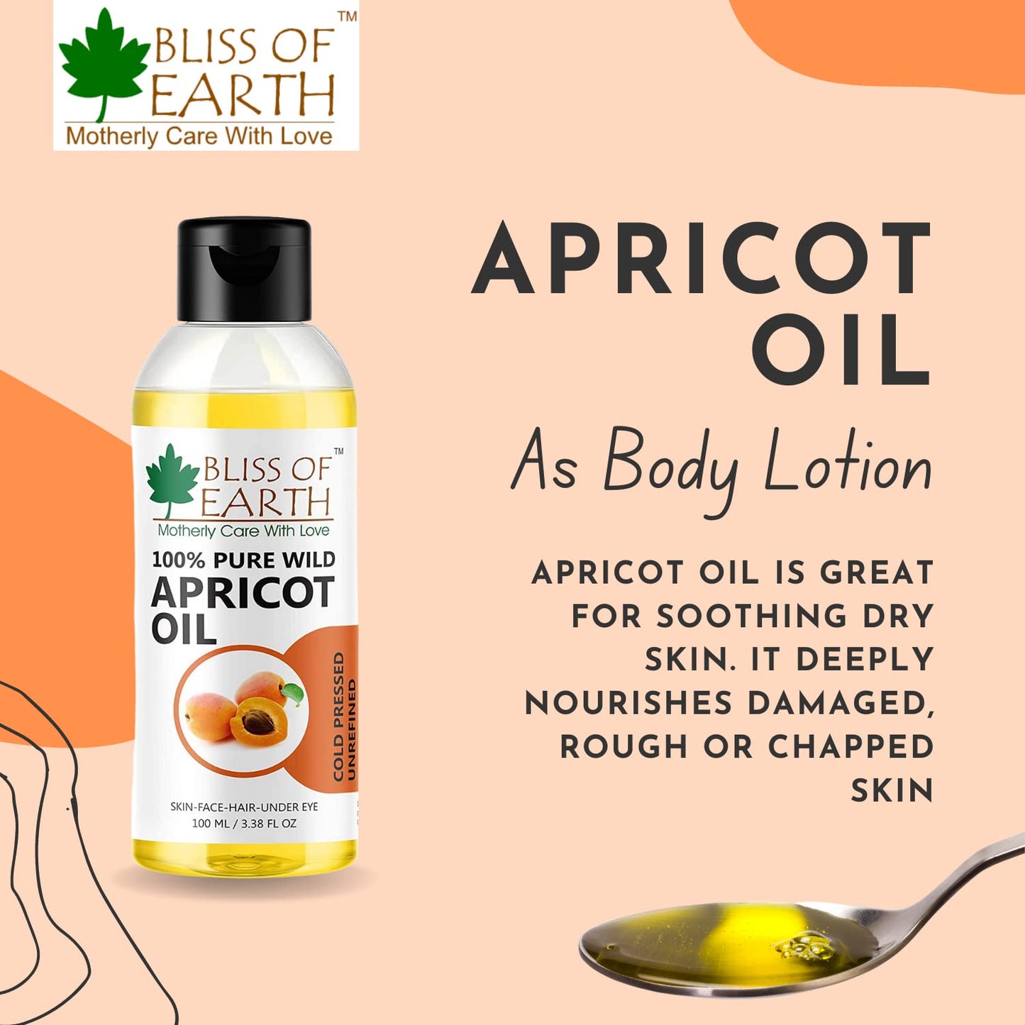 Bliss of Earth™ Wildcrafted Himalayan Apricot Oil Coldpressed & Unrefined (100 ML)