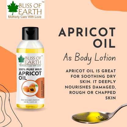 Bliss of Earth™ Wildcrafted Himalayan Apricot Oil Coldpressed & Unrefined (100 ML)