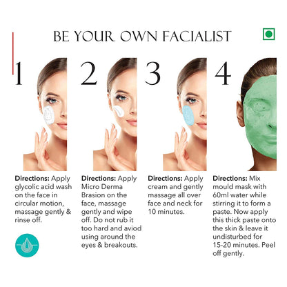 Zephivo O3+ Sea White Brightening Facial Kit With Peel Off Mask Suitable For Normal To Oily Types (45g, Single Use Facial Kit)