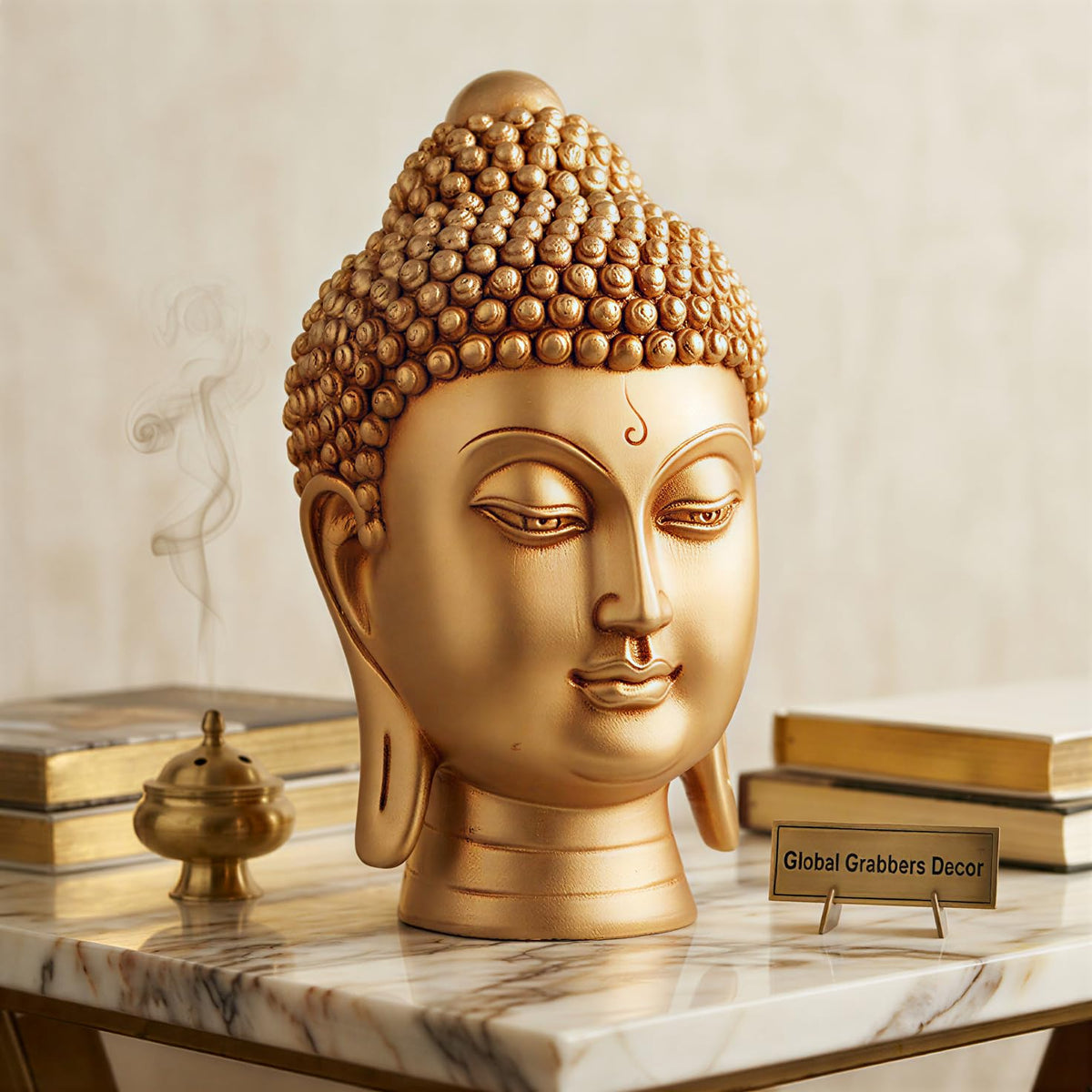 Buddha Idol Statue | Show Pieces for Home Decor Living Room (GOLDEN2)