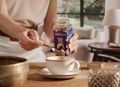 Movenpick Gold Original Imported Instant Coffee - Classic Instant Powder, With Rich Aroma, 100% Arabica Blend, Strong Freeze Dried, Premium Pure Roasted, High Caffeine Flavour, Weight 100g