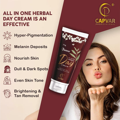 Faceon All In One Herbal Day Cream 50gm With SPF 20+ Instant Skin Care | Paraben and Sulphate Free | Normal, Oily, Dry and Combination Skin l