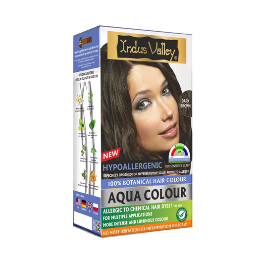 Indus Valley hair color box with a woman's face on the packaging