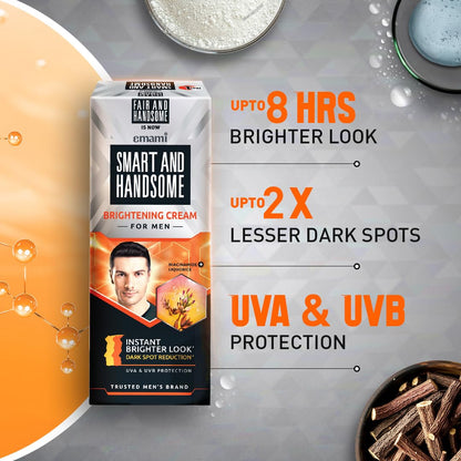 Fair and Handsome Smart And Handsome Long Lasting Radiance Cream | 2X Spot Reduction | 7 Hrs Brighter Look | Pro-Peptide | Face Cream for Men | 60g