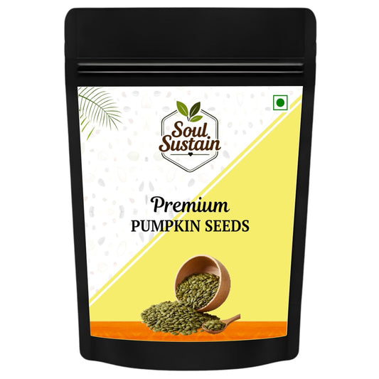 SoulSustain Pumpkin Seeds| Raw Pumpkin Seeds | Edible Seeds for Daily Nutrition | Plant Based Protein | Roasted Snack, Smoothies, Baking, Salads, Keto & Vegan Diet