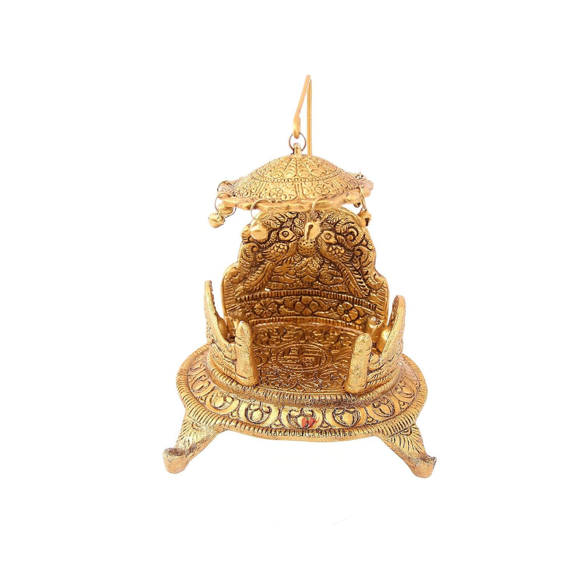 Metal Singhasan Oval Shaped Idol - 7 Inch Height