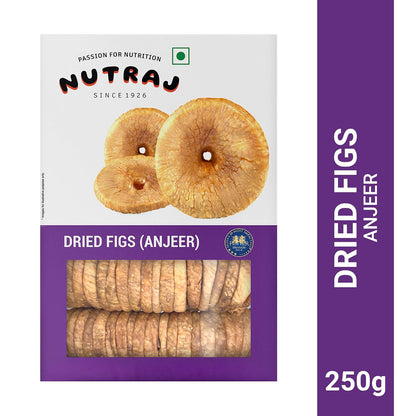 Nutraj ‎Afghani Anjeer Dried 250g Pack | Figs | Dry Fruits | Nuts | Grocery Items