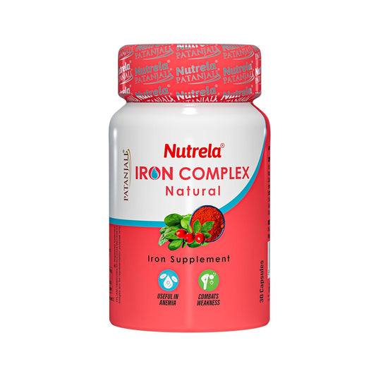 NUTRELA Iron Complex- Vegetarian Natural Capsules, 30 Count