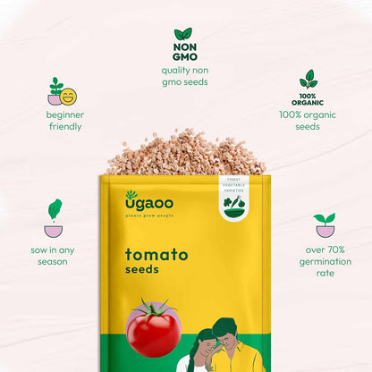 UGAOO Tomato Vegetable Seeds (Red, Pack of 600mg, 200 Seeds)