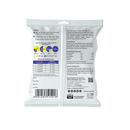 TAIYO MIOW MIOW Kitten Ocean Fish, Complete Food for Cat | Formulated with Finest Ingredients (50g)