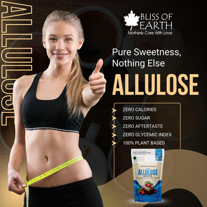 Bliss of Earth Allulose Sweetener 1 lb (454g) Zero Calorie Keto Sweetener | Natural Sugar Substitute | Zero Glycemic Allulose Powder | Non-GMO, Vegan | Ideal for Baking & Beverages