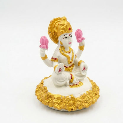 Gold Art India Laxmi Idol,Laxmi Statue for Home Decor,Laxmi MATA murti for Office Desk, & Laxmi Idol for Car Dashboard,Unique Wedding & Birthday Gift