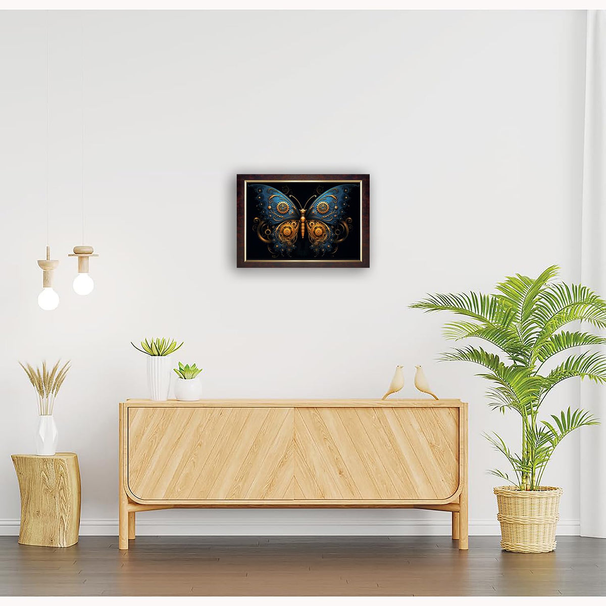 Premium Sparkle Lamination, Butterfly Photo Frame, Copper Gold, 14x20 Inch 24168
